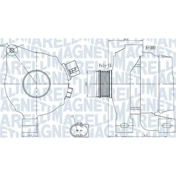 Alternátor generátor MAGNETI MARELLI 063732001010