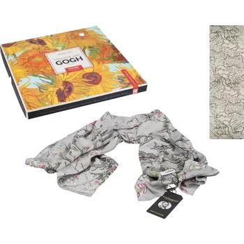 Šátek Carmani® Carmani - Šála V. van Gogh, Blossoming Almond Tree v dárkovém balení - 45x180 cm cm