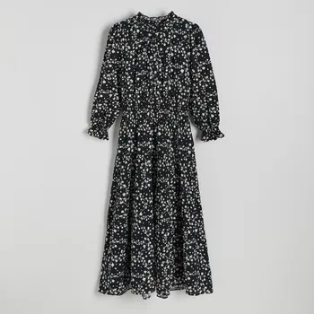 Dámské šaty Reserved - Bavlněné maxi šaty - vícebarevná - 767DJ-MLC - 767DJ-MLC-S