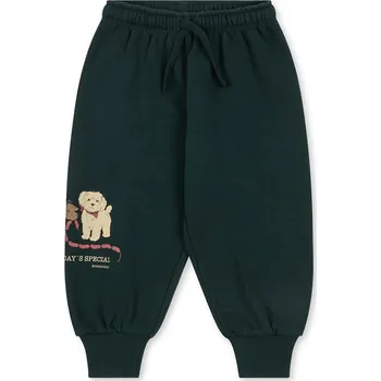 Chlapecké kalhoty Dětské tepláky Konges Sløjd DOGGY SWEAT PANTS OCS zelená barva, KS105168 KS105168.9BYA 79X, vel. 98