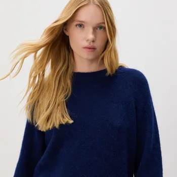 Dámský svetr Reserved - Svetr s&nbsp;příměsí vlny - tmavomodrá - 161GS-59M - 161GS-59M-M