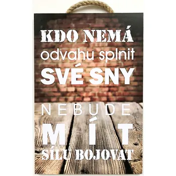 Dřevěný obraz "Své sny" 20x30 cm tištěné na dřevo bez rámu