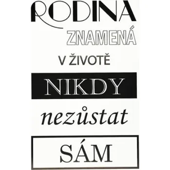 Obraz Bondecor Citát rodina... Barva: Bílý rám