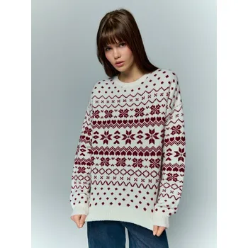 Dámský svetr Vánoční svetr - XS - House - krémový - 234GH-01X