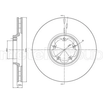 Brzdový kotouč Brzdový kotouč METELLI 23-0702