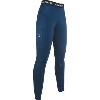 Jezdecké kalhoty HKM Graz zimní dámské jezdecké legíny modré 44 - doprava zdarma od 2 000 Kč