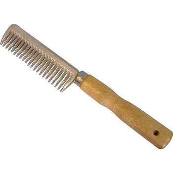 Kosmetika pro koně Hliníkový hřeben s dřevěným držadlem - doprava zdarma od 2 000 Kč