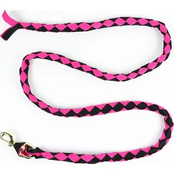 Vodítko Americké splétané 2,5m černo/růž.