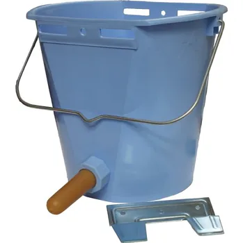 napáječka pro hospodářská zvířata TETI Blue krmné vědro pro telata komplet s plechovým držákem - doprava zdarma od 2 000 Kč