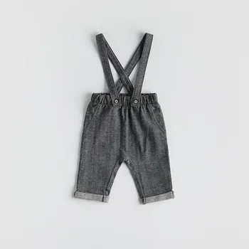 Reserved - Kalhoty s odepínacími kšandami - tmavě šedá - 501BF-90X - 501BF-90X-62