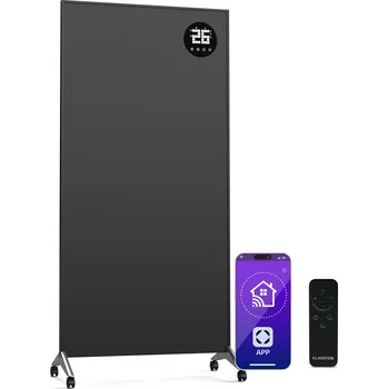 Infrazářič Klarstein Wonderwall Bornholm Smart 1200W 120x60cm Infrapanel Černý (10046415)