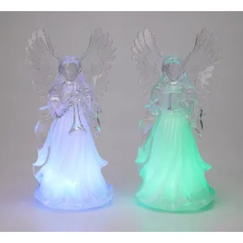 Vánoční dekorace HOMESTYLING Vánoční dekorace anděl svíticí 30 cm barevný KO-AX5351050knih