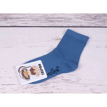 Dětské ponožky TREPON BOBIK bambusové jeans modré velikosti ponožek: 24-25 ( EUR vel. 37-38)