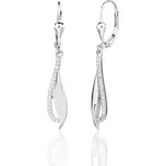 Jan Kos jewellery Stříbrné náušnice s bílým zirkonem MHT-738
