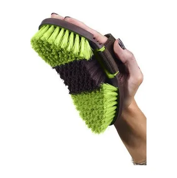 Čištění pro koně Kartáč HIPPO-TONIC Softgrip ohebný černo/šed. - doprava zdarma od 2 000 Kč