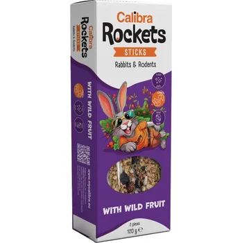 CALIBRA ROCKETS Sticks Rabbits&Rodents Wild fruit pro králíky a hlodavce s divokými plody 120g - doprava zdarma od 2 000 Kč