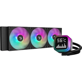 Počítačové chlazení DEEPCOOL vodní chladič LP360 ARGB / 3x120mm ARGB fan / digitální display / černý, R-LP360-BKMSNC-G-1