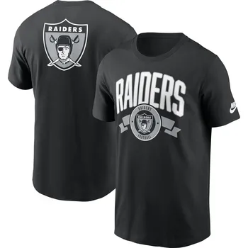Pánské tričko Pánská tričko Las Vegas Raiders NFL Nike Rewind Front and Back Hit Essential Cotton Tee Velikost: M