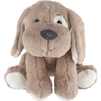 plyšák Teddies Pes/Pejsek sedící plyš 30cm světle hnědý v sáčku 0+