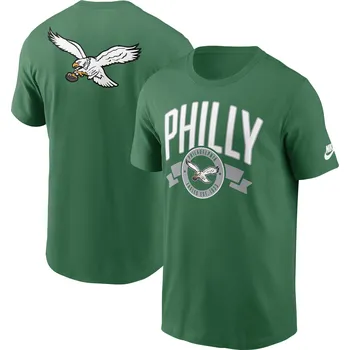 Pánské tričko Pánská tričko Philadelphia Eagles NFL Nike Rewind Front and Back Hit Essential Cotton Tee Velikost: L