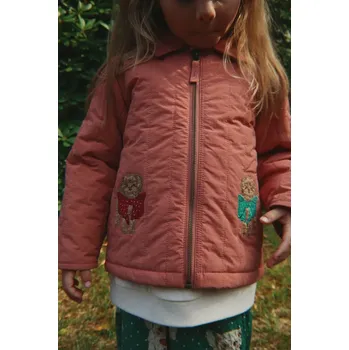 Chlapecká bunda Dětská bunda Konges Sløjd JUNO COLLAR JACKET růžová barva, KS105179 KS105179.G.9BYA 38X, vel. 98