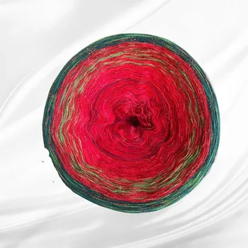 Vánoční dekorace Vánoční klubíčko Rosie Flow 1500m/3N - Pohádka vánoc červený lurex