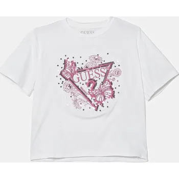 Dívčí tričko Dětské tričko Guess bílá barva, J5YI35 K6YW4 J5YI35.K6YW4.9BYA 00X, vel. 147-157