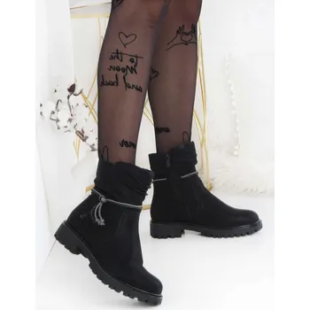 Dámské kozačky Ctogo GOGO Černé nízké kozačky SG-912-1B Velikost: 38