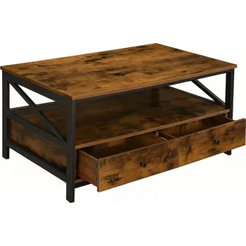 Konferenční stolek Konferenční stolek se dvěma zásuvkami, 100 × 47 × 55 cm