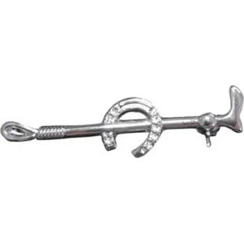 Ozdobná jezdecká spona HKM s motivem podkovy stříbrná - doprava zdarma od 2 000 Kč