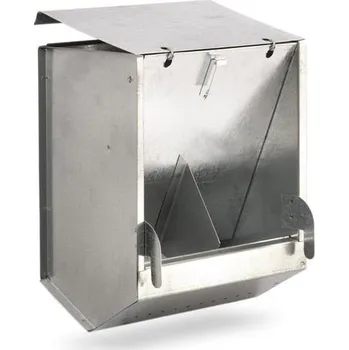 Chov hospodářského zvířete Krmítko pro králíky DORO plechové s víkem 2-místné - doprava zdarma od 2 000 Kč