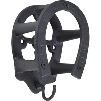 Věšák na uzdečky HKM podkova litinový černý - doprava zdarma od 2 000 Kč