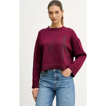 Dámský svetr Bavlněný svetr Calvin Klein Jeans dámský, LV047E304G růžová 43B, vel. XXS