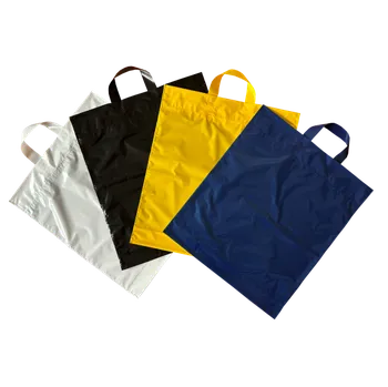 Taška LDPE 400x460+40/50ks páskové ucho - žlutá