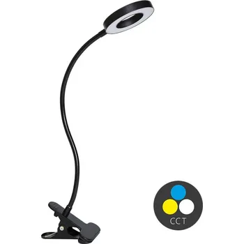 Lampička ECOLITE LED stolní lampa dotyková MILA 8W, volba teploty světla, stmívatelná, černá, USB kabel, LU15A-CR