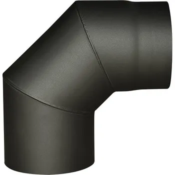 Kouřovod Eurometal koleno kouřové 125mm/90st.t.1,5mm ČER