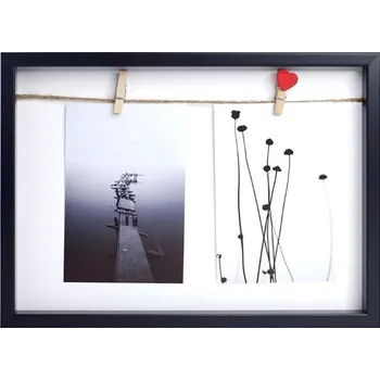 Fotoalbum Fotorám s kolíčky černá/bílá Velikost: 21x29,7/2foto
