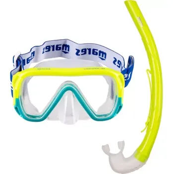 Potápěčská maska Mares Aquazone Šnorchlovací set SEASIDE KEEWEE Junior + RUDDER ( od 8 do 14 let) žlutá / aqua YLA