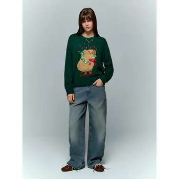 Dámský svetr Vánoční svetr - S - House - tmavozelený - 229GH-79X