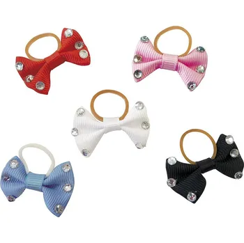 Kosmetika pro koně Vplétací mašličky do hřívy E-T se štrasem 20ks sv.modré - doprava zdarma od 2 000 Kč