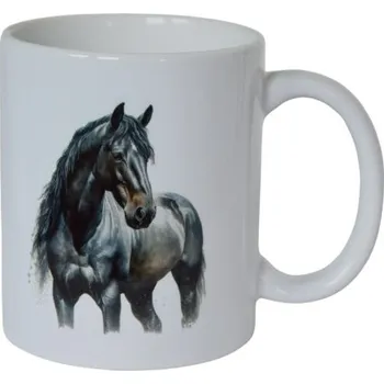 Keramický hrnek Naggis černý kůň 320ml - doprava zdarma od 2 000 Kč
