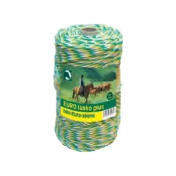 Eurolanko pro elektrický ohradník 3mm bílo-žluto-zelené, 100m - doprava zdarma od 2 000 Kč