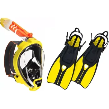 Potápěčská maska Oceanreef Šnorchlovací set OCEAN REEF ARIA QR + DUO TRAVEL L/XL (43 až 48) M / L Žlutá YL