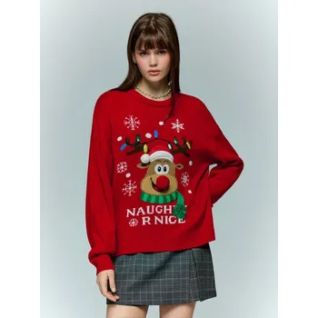 Dámský svetr House 228GH-33X červená XL