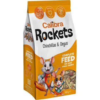 Krmivo pro hlodavce CALIBRA ROCKETS Mix Chinchillas & Degus kompletní krmivo pro činčily a osmáky degu 900g - doprava zdarma od 2 000 Kč
