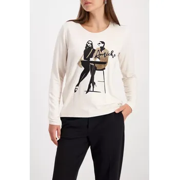 Dámská mikina MONARI GLAMOUR NIGHTS dámské triko béžové s potiskem