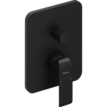Vodovodní baterie RAVAK Baterie Ravak Flat vanová sprchová podomítková 2-cestná, bez tělesa, černá, X070179 X070179
