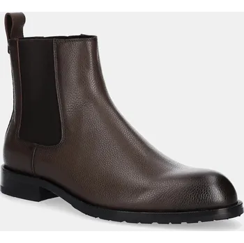 Pánské tenisky Kožené kotníkové boty BOSS Tayil-L 50552541.201 hnědá 89X, EUR 45