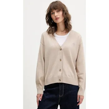 Dámský svetr Kardigan s příměsí vlny Guess Jeans W4BR16.Z3HO2 béžová 80X, vel. S