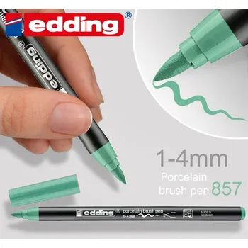 Vypalovací barva na PORCELÁN Fix (popisovač). Šířka 1-4mm odstín č.857 Nefritově/Zelená